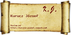 Kurucz József névjegykártya